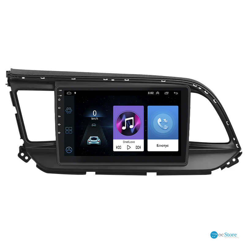 Штатная магнитола Lesko для Hyundai Elantra VI (AD) Рестайлинг ver 2 2018-2020 экран 9" 1/16Gb Wi-Fi GPS Base