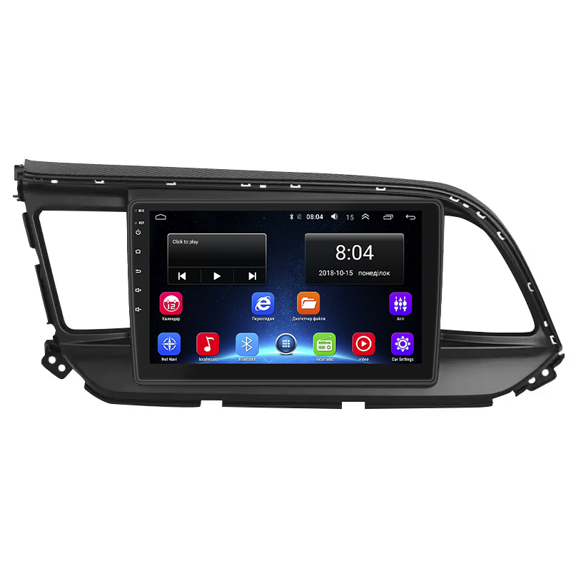 Штатная магнитола Lesko для Hyundai Elantra VI (AD) Рестайлинг ver 2 2018-2020 экран 9" 2/32Gb Wi-Fi GPS Base