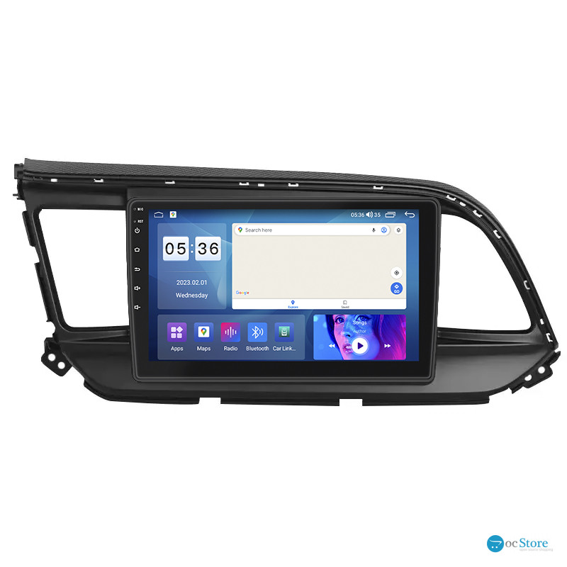 Штатная магнитола Lesko для Hyundai Elantra VI (AD) Рестайлинг ver 2 2018-2020 экран 9" 2/32Gb CarPlay 4G Wi-Fi GPS Prime