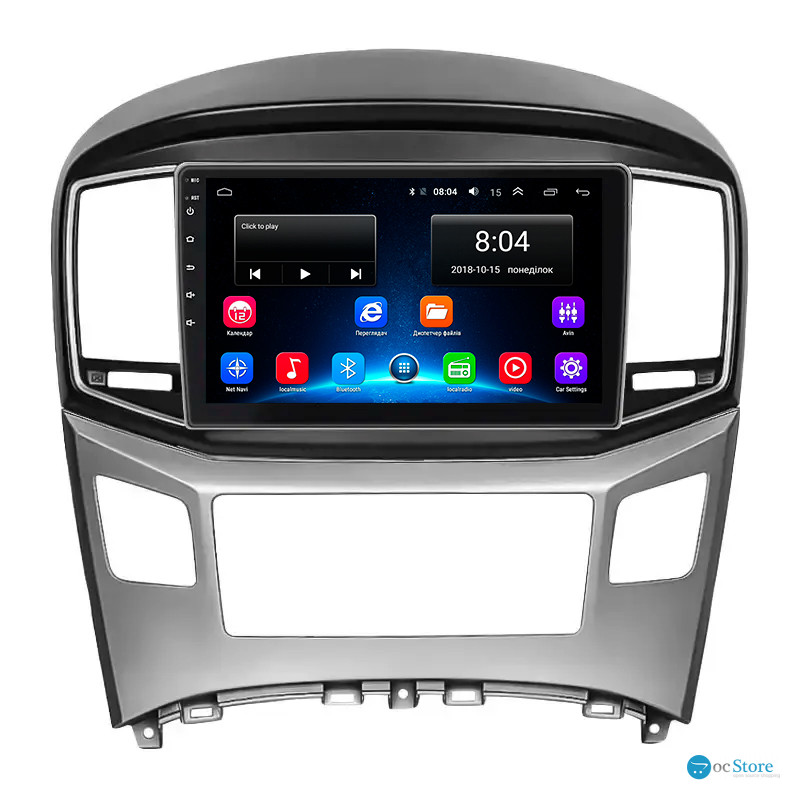 Штатная магнитола Lesko для Hyundai Grand Starex I Рестайлинг 2 2017-2021 экран 9" 2/32Gb Wi-Fi GPS Base