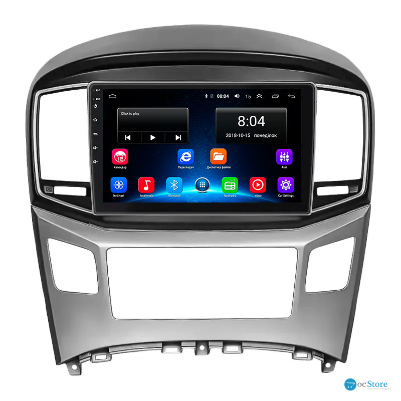 Штатная магнитола Lesko для Hyundai Grand Starex I Рестайлинг 2015-2018 экран 9" 2/32Gb Wi-Fi GPS Base