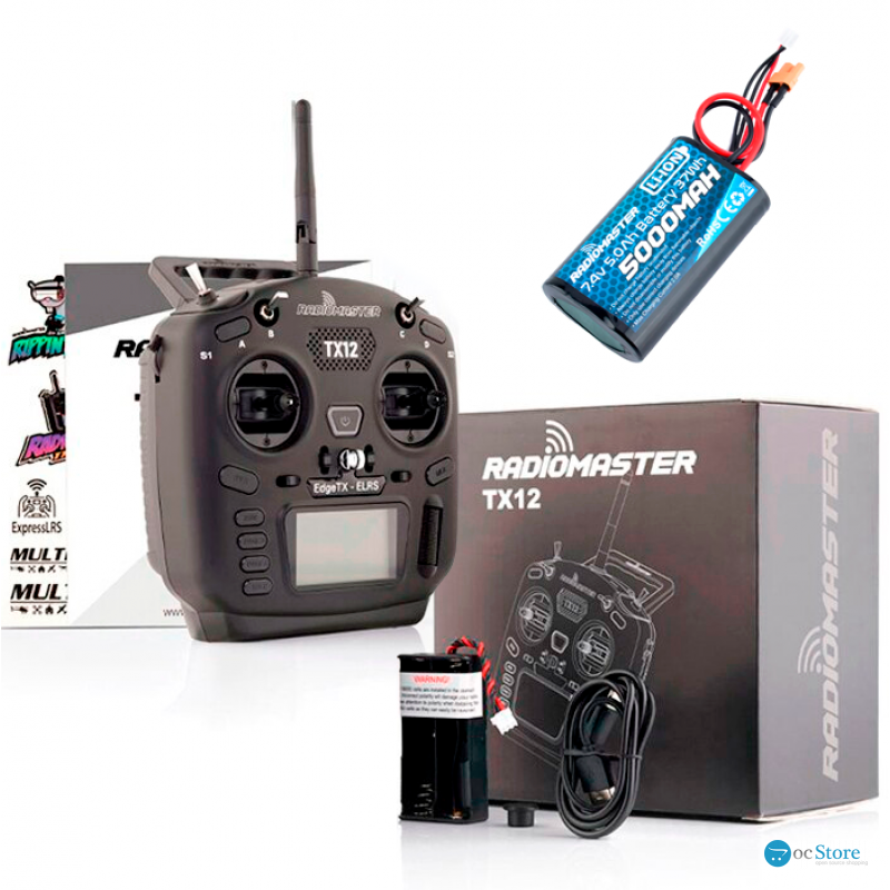 Пульт RadioMaster TX12 MKII ELRS M2 з акумулятором 21700 RadioMaster (1 x 5000мАг)