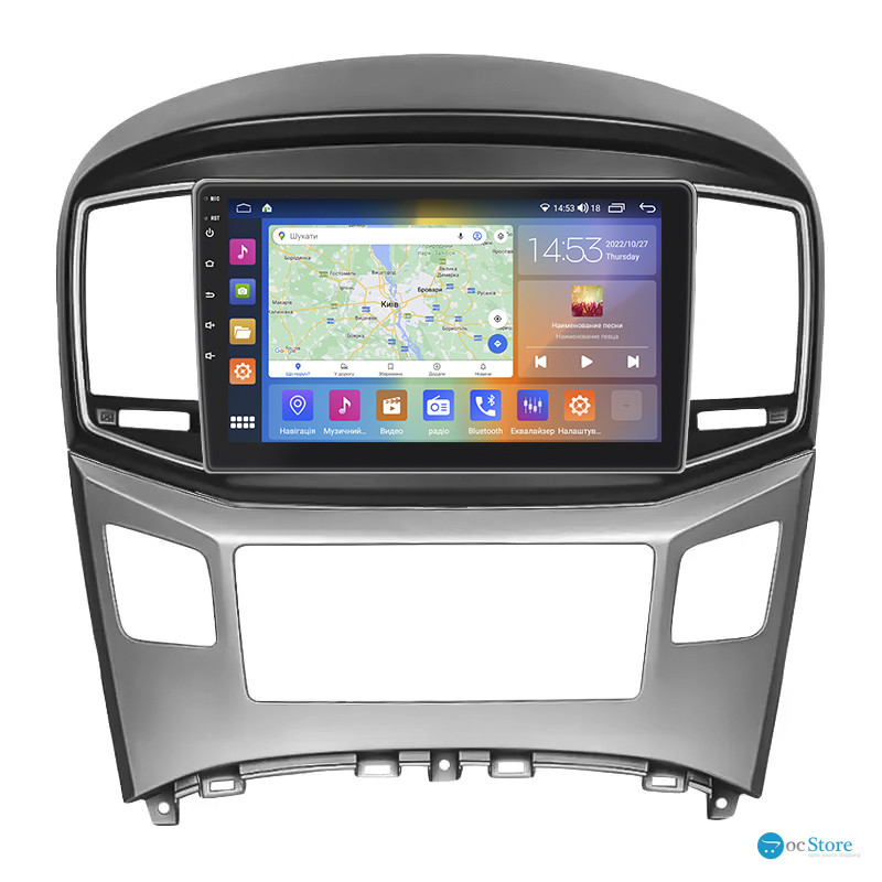 Штатная магнитола Lesko для Hyundai H-1 II Рестайлинг 2015-2018 экран 9" 2/32Gb CarPlay 4G Wi-Fi GPS Prime