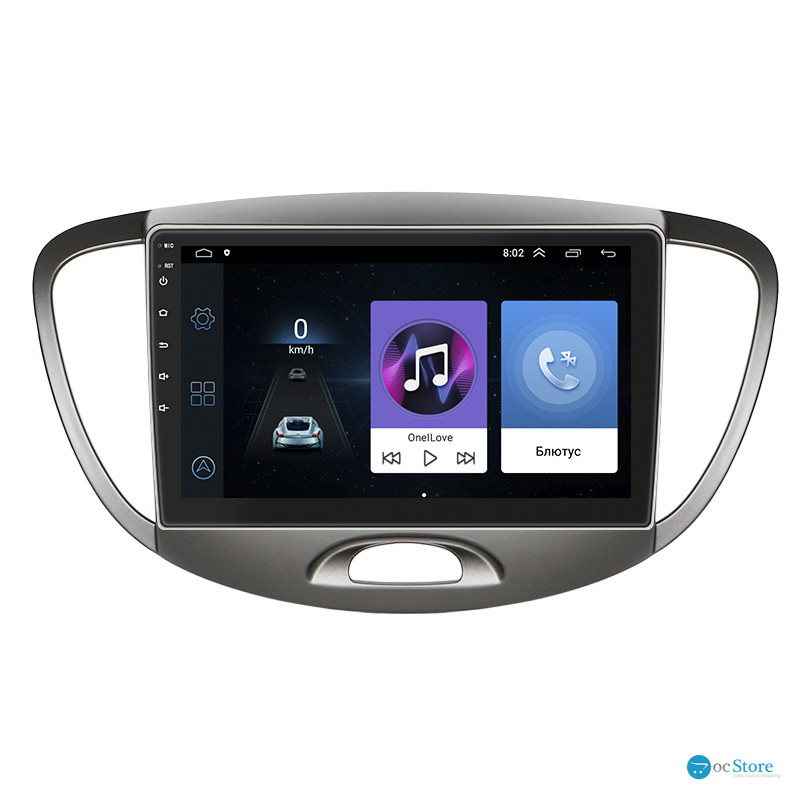 Штатная магнитола Lesko для Hyundai i10 I 2007-2013 экран 9" 1/16Gb Wi-Fi GPS Base