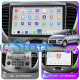 Штатная магнитола Lesko для Hyundai i10 I 2007-2013 экран 9" 4/64 QLED CarPlay 4G Wi-Fi GPS 360 Prime