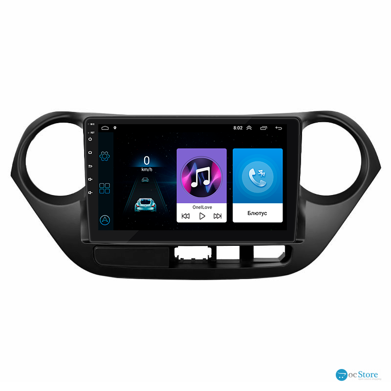 Штатная магнитола Lesko для Hyundai i10 II 2013-2016 экран 9" 1/16Gb Wi-Fi GPS Base