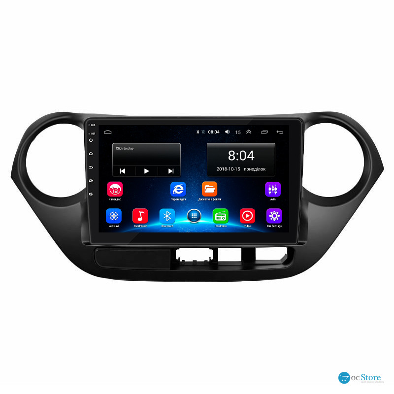 Штатная магнитола Lesko для Hyundai i10 II 2013-2016 экран 9" 2/32Gb Wi-Fi GPS Base