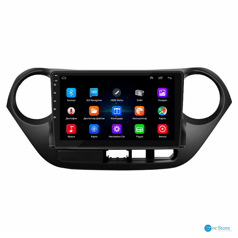 Штатная магнитола Lesko для Hyundai i10 II 2013-2016 экран 9" 2/32Gb Wi-Fi GPS Base