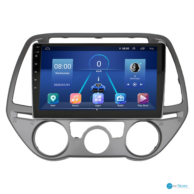 Штатная магнитола Lesko для Hyundai i20 I Рестайлинг 2012-2014 экран 9" 4/64Gb 4G Wi-Fi GPS Top