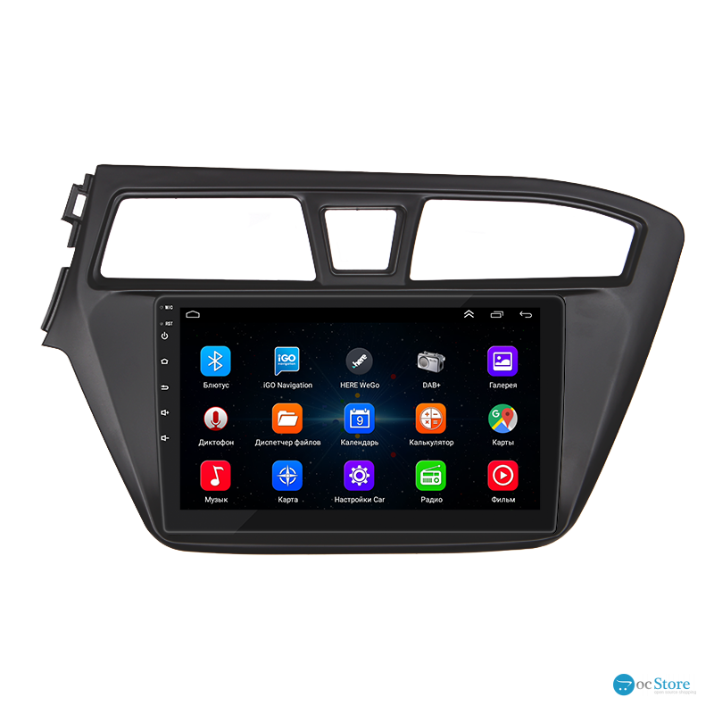 Штатная магнитола Lesko для Hyundai i20 II 2014-2018 экран 9" 1/16Gb Wi-Fi GPS Base