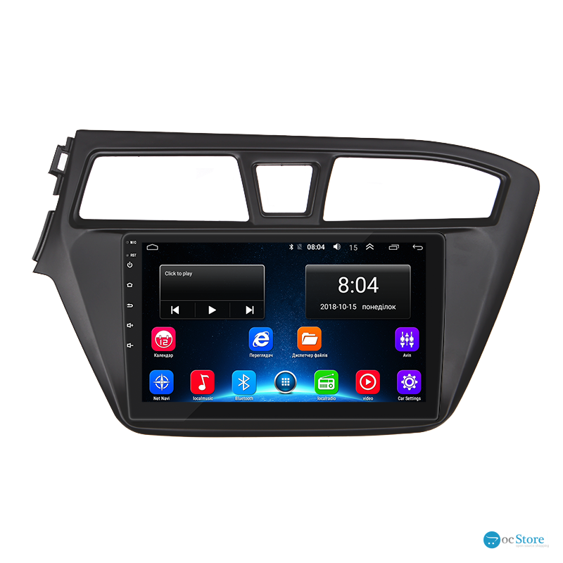 Штатная магнитола Lesko для Hyundai i20 II 2014-2018 экран 9" 2/32Gb Wi-Fi GPS Base