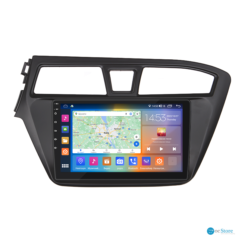 Штатная магнитола Lesko для Hyundai i20 II 2014-2018 экран 9" 2/32Gb CarPlay 4G Wi-Fi GPS Prime