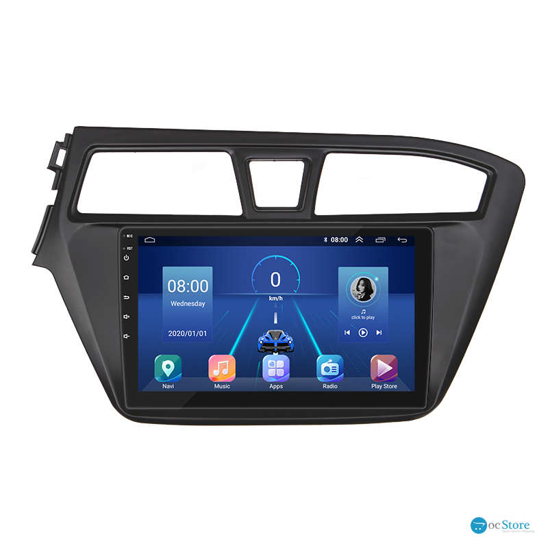 Штатная магнитола Lesko для Hyundai i20 II 2014-2018 экран 9" 2/32Gb 4G Wi-Fi GPS Top