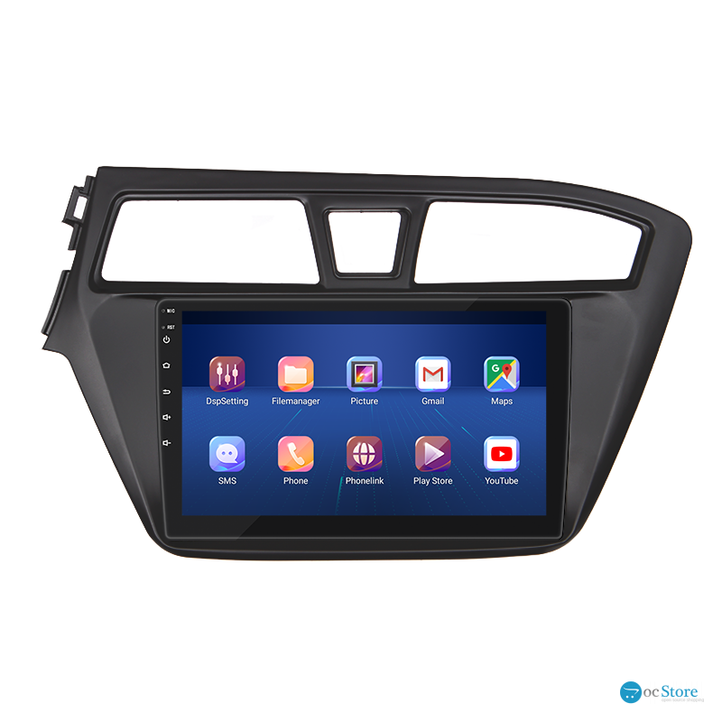 Штатная магнитола Lesko для Hyundai i20 II 2014-2018 экран 9" 4/64Gb 4G Wi-Fi GPS Top