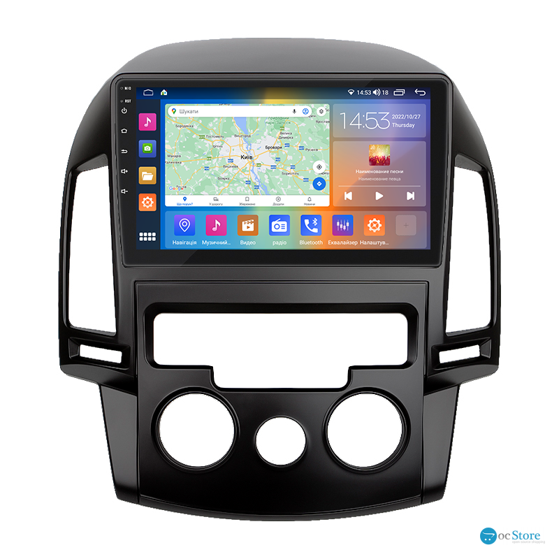 Штатная магнитола Lesko для Hyundai i30 I 2007-2010 экран 9" 2/32Gb CarPlay 4G Wi-Fi GPS Prime