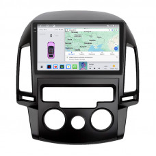 Штатная магнитола Lesko для Hyundai i30 I 2007-2010 экран 9" 4/64 QLED CarPlay 4G Wi-Fi GPS 360 Prime