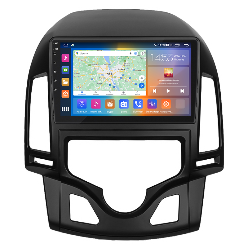 Штатная магнитола Lesko для Hyundai i30 I Рестайлинг 2010-2012 экран 9" 4/64Gb CarPlay 4G Wi-Fi GPS Prime