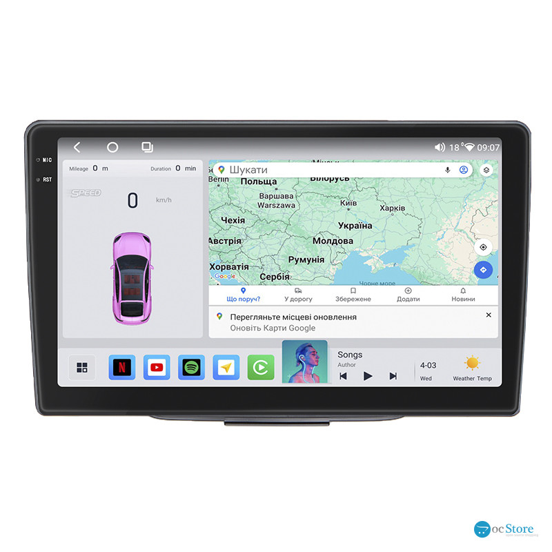 Штатная магнитола Lesko для Hyundai i30 II Рестайлинг 2015-2017 экран 9" 4/64 QLED CarPlay 4G Wi-Fi GPS 360 Prime