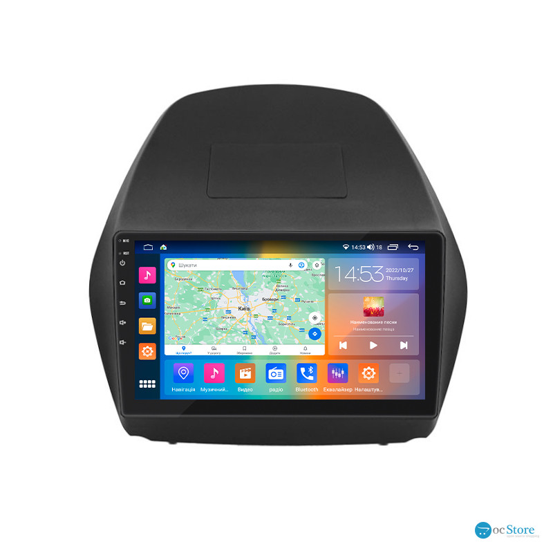 Штатная магнитола Lesko для Hyundai ix35 I Рестайлинг 2013-2015 экран 10" 4/64Gb CarPlay 4G Wi-Fi GPS Prime