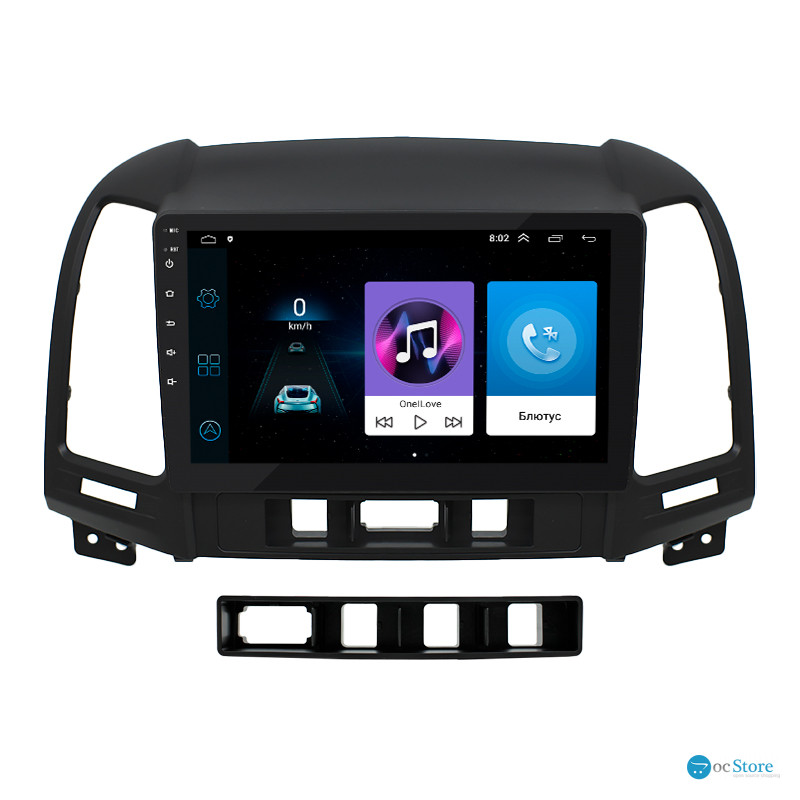 Штатная магнитола Lesko для Hyundai Santa Fe II 2005-2010 экран 9" 1/16Gb Wi-Fi GPS Base