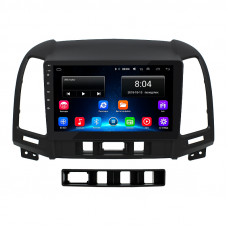 Штатная магнитола Lesko для Hyundai Santa Fe II 2005-2010 экран 9" 2/32Gb Wi-Fi GPS Base