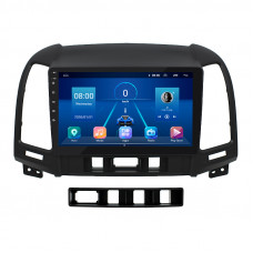 Штатная магнитола Lesko для Hyundai Santa Fe II 2005-2010 экран 9" 4/64Gb 4G Wi-Fi GPS Top