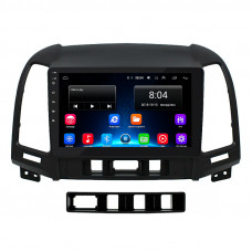 Штатная магнитола Lesko для Hyundai Santa Fe II Рестайлинг 2009-2012 экран 9" 2/32Gb Wi-Fi GPS Base