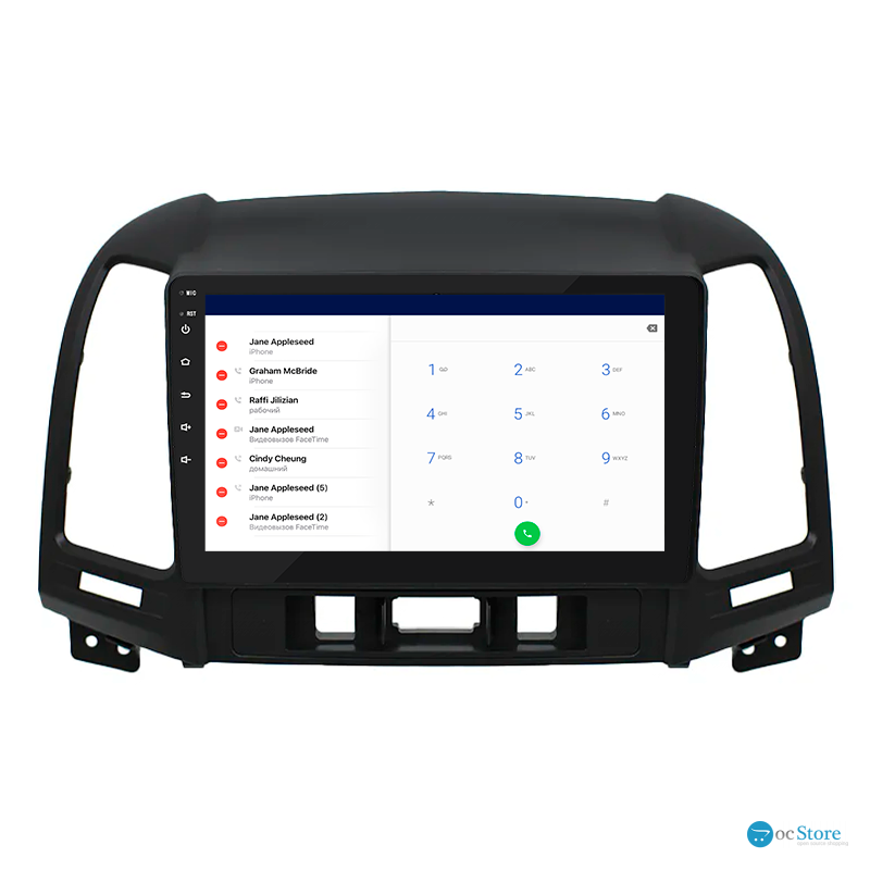 Штатная магнитола Lesko для Hyundai Santa Fe II Рестайлинг 2009-2012 экран 9" 2/32Gb Wi-Fi GPS Base