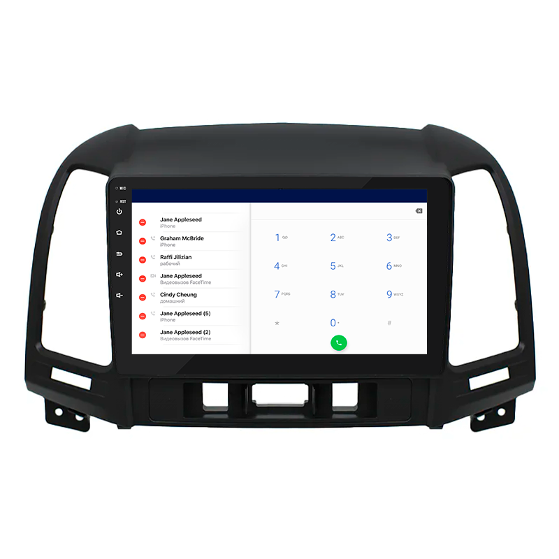 Штатная магнитола Lesko для Hyundai Santa Fe II Рестайлинг 2009-2012 экран 9" 2/32Gb Wi-Fi GPS Base