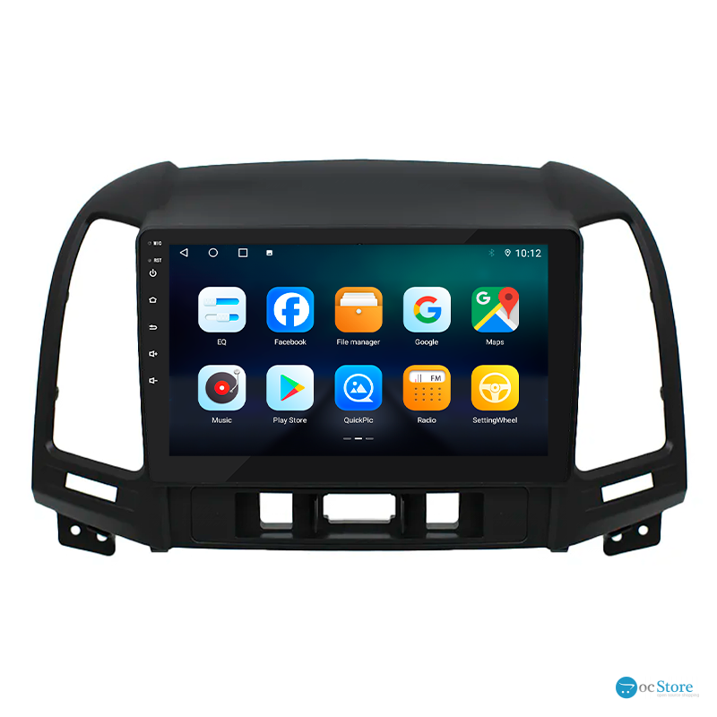 Штатная магнитола Lesko для Hyundai Santa Fe II Рестайлинг 2009-2012 экран 9" 4/64Gb 4G Wi-Fi GPS Top