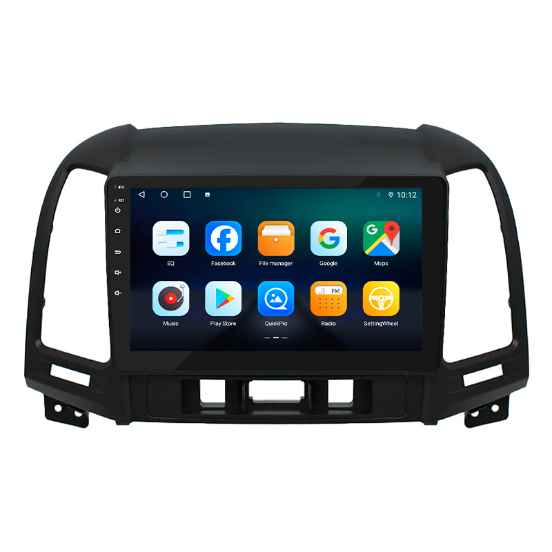 Штатная магнитола Lesko для Hyundai Santa Fe II Рестайлинг 2009-2012 экран 9" 4/64Gb 4G Wi-Fi GPS Top