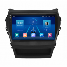 Штатная магнитола Lesko для Hyundai Santa Fe III 2012-2016 экран 9" 2/32Gb 4G Wi-Fi GPS Top