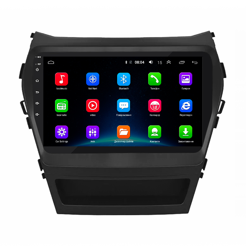 Штатная магнитола Lesko для Hyundai Santa Fe III 2012-2016 экран 9" 2/32Gb Wi-Fi GPS Base