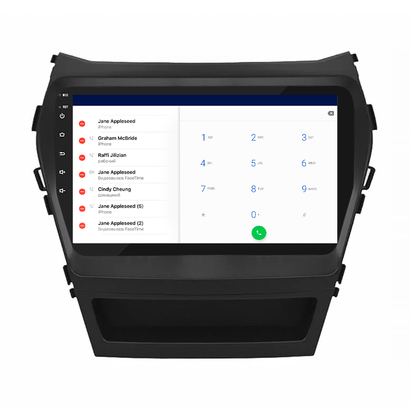 Штатная магнитола Lesko для Hyundai Santa Fe III 2012-2016 экран 9" 2/32Gb Wi-Fi GPS Base