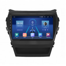 Штатная магнитола Lesko для Hyundai Santa Fe III Рестайлинг 2015-2018 экран 9" 2/32Gb 4G Wi-Fi GPS Top