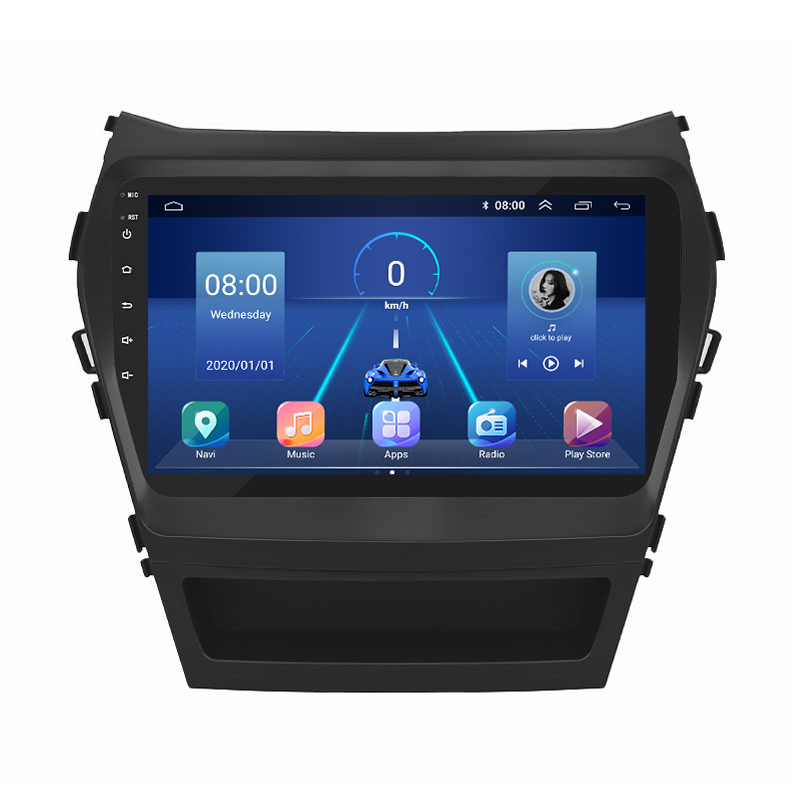 Штатная магнитола Lesko для Hyundai Santa Fe III Рестайлинг 2015-2018 экран 9" 2/32Gb 4G Wi-Fi GPS Top