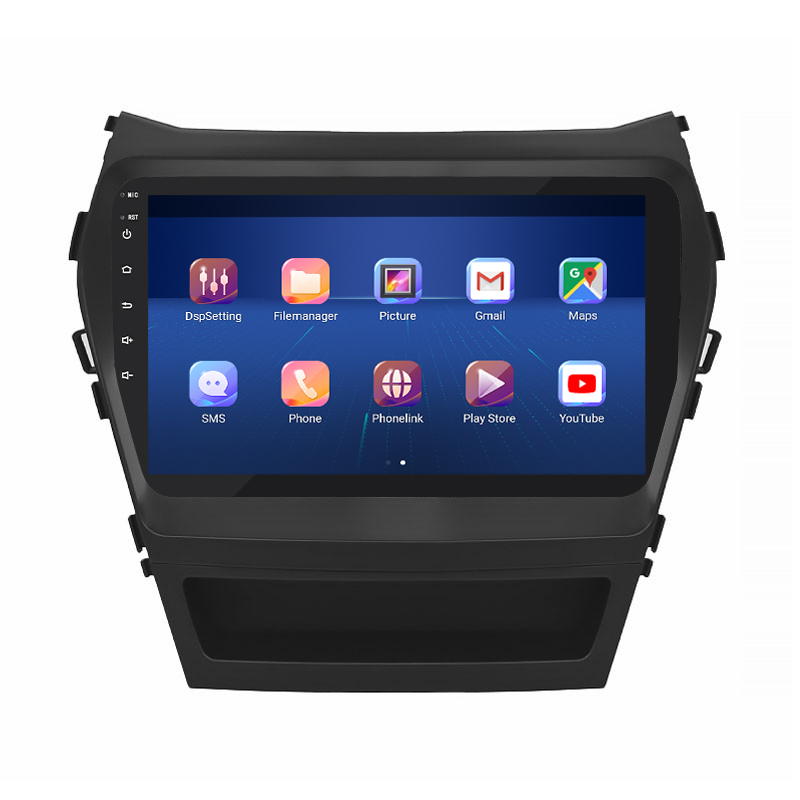 Штатная магнитола Lesko для Hyundai Santa Fe III Рестайлинг 2015-2018 экран 9" 2/32Gb 4G Wi-Fi GPS Top