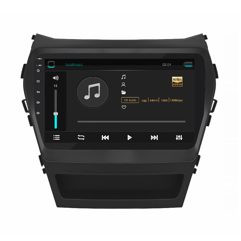 Штатная магнитола Lesko для Hyundai Santa Fe III Рестайлинг 2015-2018 экран 9" 2/32Gb 4G Wi-Fi GPS Top