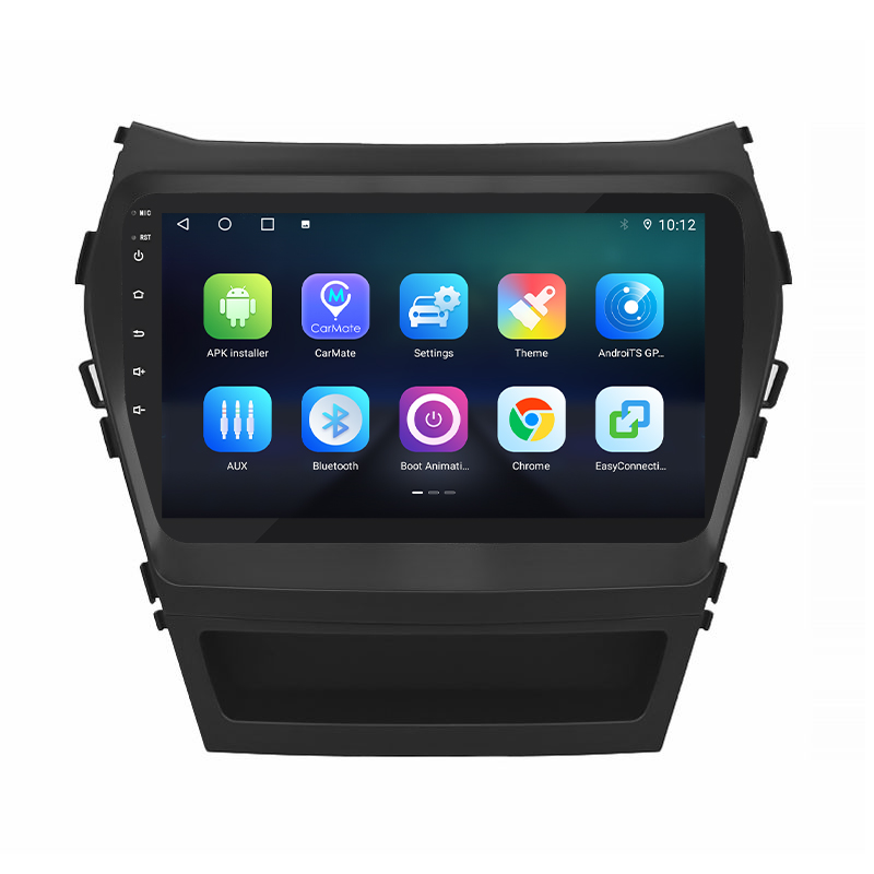 Штатная магнитола Lesko для Hyundai Santa Fe III Рестайлинг 2015-2018 экран 9" 4/64Gb 4G Wi-Fi GPS Top