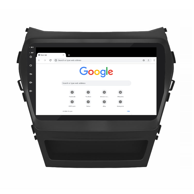 Штатная магнитола Lesko для Hyundai Santa Fe III Рестайлинг 2015-2018 экран 9" 4/64Gb 4G Wi-Fi GPS Top