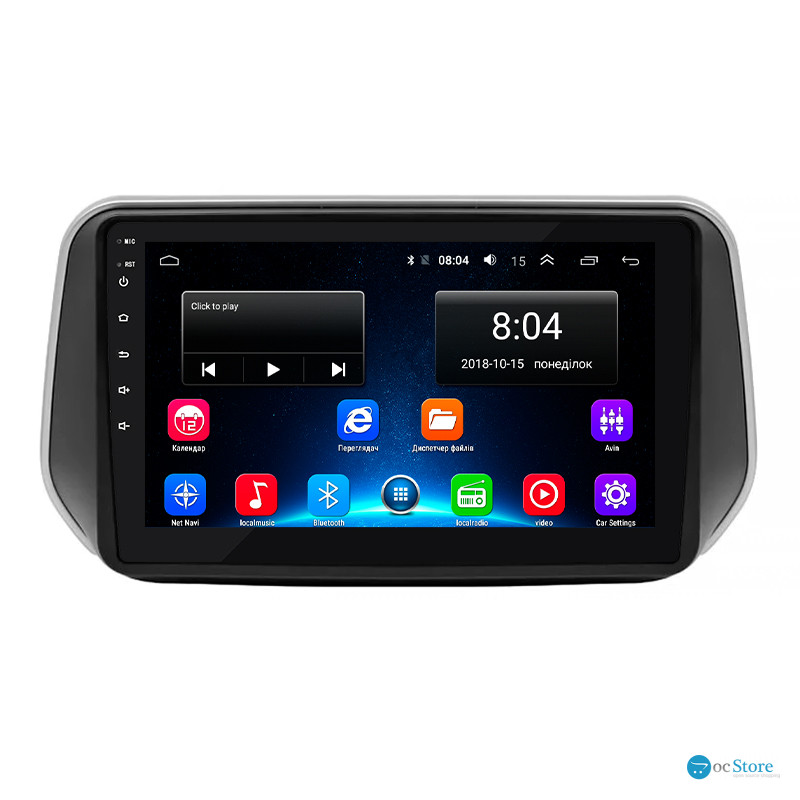 Штатная магнитола Lesko для Hyundai Santa Fe IV 2018-2021 экран 10" 2/32Gb Wi-Fi GPS Base