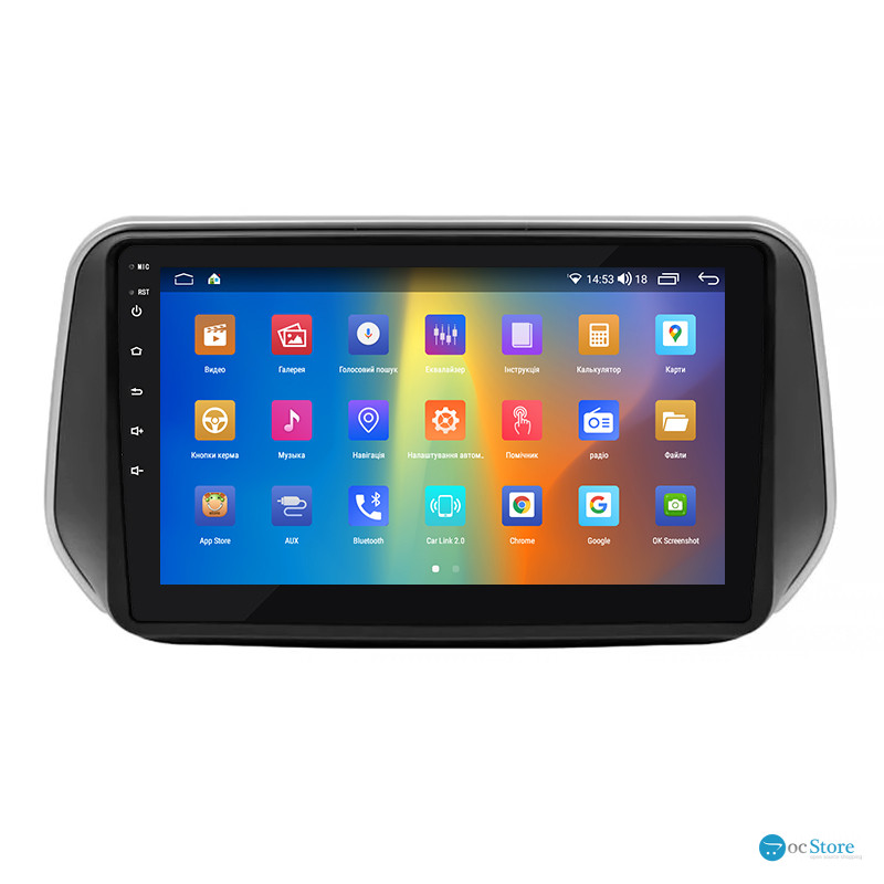 Штатная магнитола Lesko для Hyundai Santa Fe IV 2018-2021 экран 10" 2/32Gb CarPlay 4G Wi-Fi GPS Prime