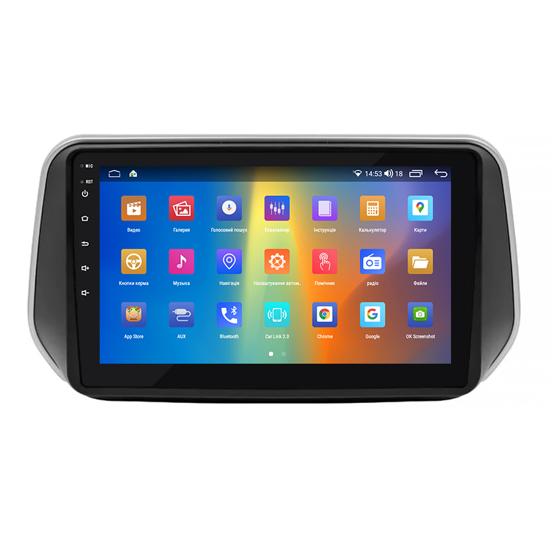 Штатная магнитола Lesko для Hyundai Santa Fe IV 2018-2021 экран 10" 2/32Gb CarPlay 4G Wi-Fi GPS Prime