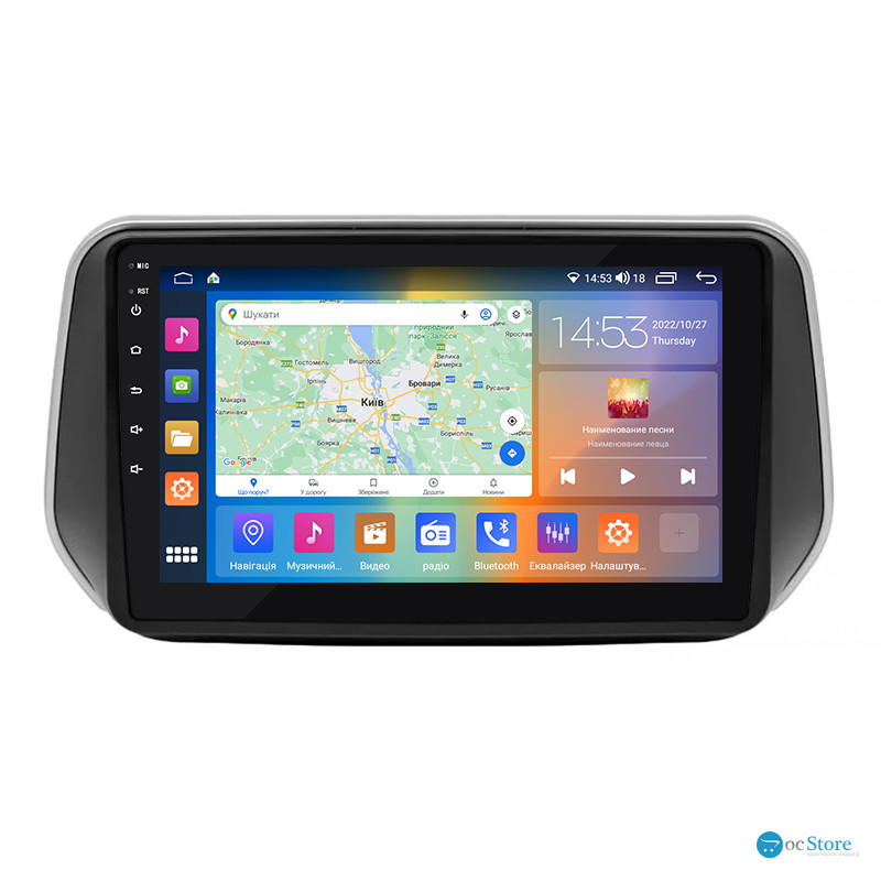 Штатная магнитола Lesko для Hyundai Santa Fe IV 2018-2021 экран 10" 4/64Gb CarPlay 4G Wi-Fi GPS Prime