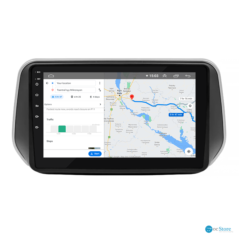 Штатная магнитола Lesko для Hyundai Santa Fe IV 2018-2021 экран 10" 2/32Gb 4G Wi-Fi GPS Top