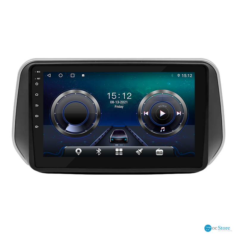 Штатная магнитола Lesko для Hyundai Santa Fe IV 2018-2021 экран 10" 4/64Gb 4G Wi-Fi GPS Top