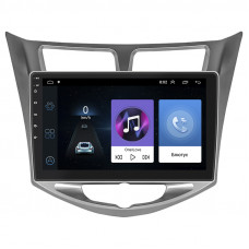 Штатная магнитола Lesko для Hyundai Solaris I 2010-2014 экран 10" 1/16Gb Wi-Fi GPS Base