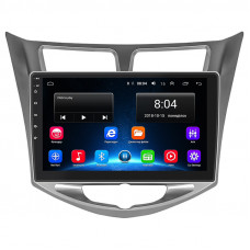 Штатная магнитола Lesko для Hyundai Solaris I 2010-2014 экран 10" 2/32Gb Wi-Fi GPS Base