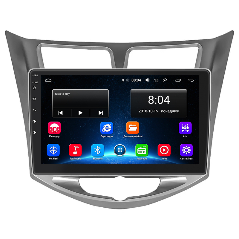 Штатная магнитола Lesko для Hyundai Solaris I 2010-2014 экран 10" 2/32Gb Wi-Fi GPS Base