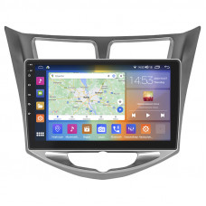 Штатная магнитола Lesko для Hyundai Solaris I 2010-2014 экран 10" 2/32Gb CarPlay 4G Wi-Fi GPS Prime